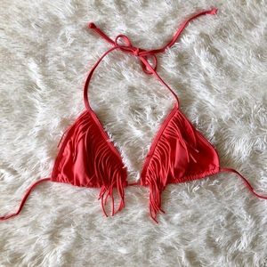 Fringe bathing suit top